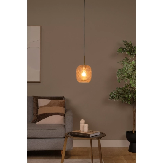 ALICENT Lampa wisząca Ø 18 cm 1xE27 złoty mat / mosiądz 03450/01/02 Lucide - zdjęcie dodatkowe 2